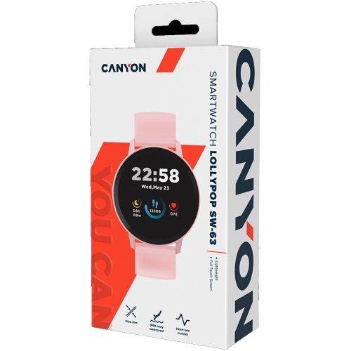 Smart watch Canyon Lollypop SW-63 1.30', Pink, 2005291485008536 02  — OK Office Smart watch Canyon Lollypop SW-63 1.30', Pink, 2005291485008536 02