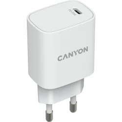 Зарядно Canyon 220V USB-C 20W W02 бял