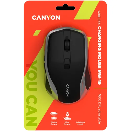 Wireless mouse Canyon MW-19, Black/Silver, 2005291485008635 05 