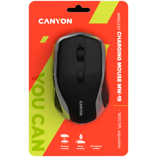 Безжична мишка Canyon MW-19, черен/сив, 2005291485008635 04 