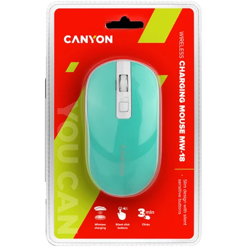 Безжична мишка CANYON MW-18 Silent зелен, 1000000000035137 10 