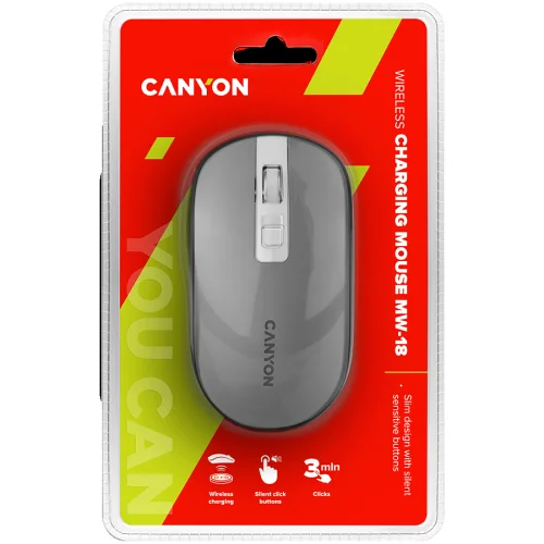 Безжична мишка CANYON MW-18, 2.4GHz Wireless Rechargeable, 2005291485009229 05 