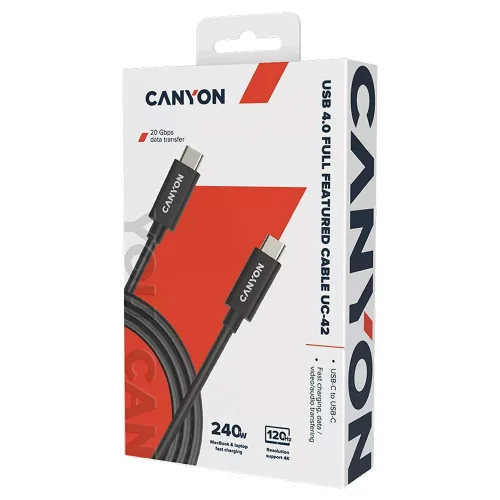 Кабел Canyon UC-42 USB-C/USB-C 2м черен, 1000000000045190 02 