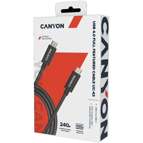 Кабел Canyon UC-42 USB-C/USB-C 2м черен, 1000000000045190 05 