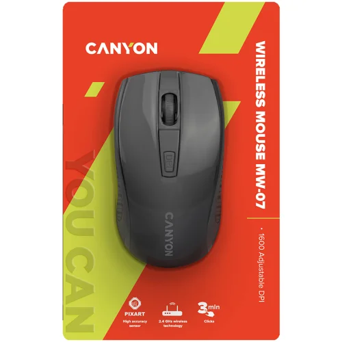 Wireless mouse Canyon MW-7 black, 1000000000042206 12 