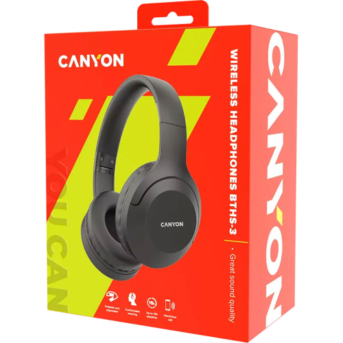 Canyon Wireless headphones BTHS-3, Dark Grey, 2005291485009700 04 