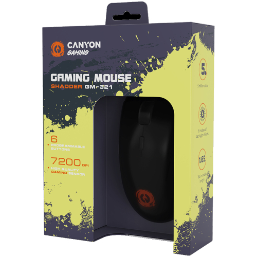 Canyon Gaming Mouse Shadder GM-321, Black, 2005291485009908 06  — OK Office Canyon Gaming Mouse Shadder GM-321, Black, 2005291485009908 06