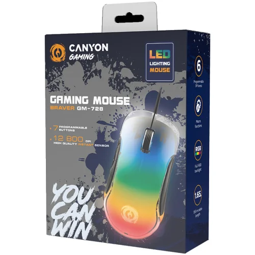 CANYON Braver GM-728, Optical Crystal gaming mouse, Instant 825, 2005291485009915 05 