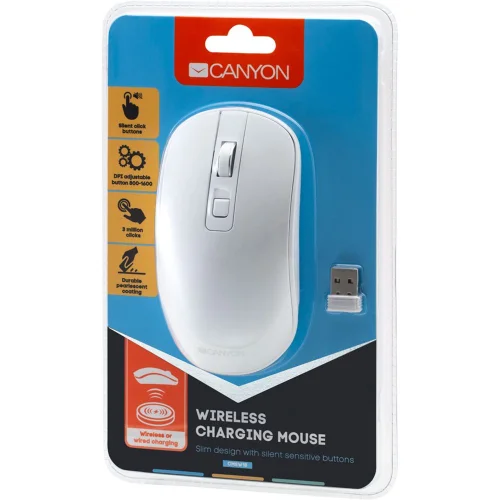 Wireless mouse CANYON MW-18 Silent whit, 1000000000035136 05 