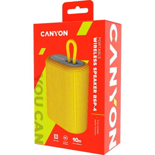 Безжична тонколона Canyon BSP-4 жълта, 1000000000042224 04 