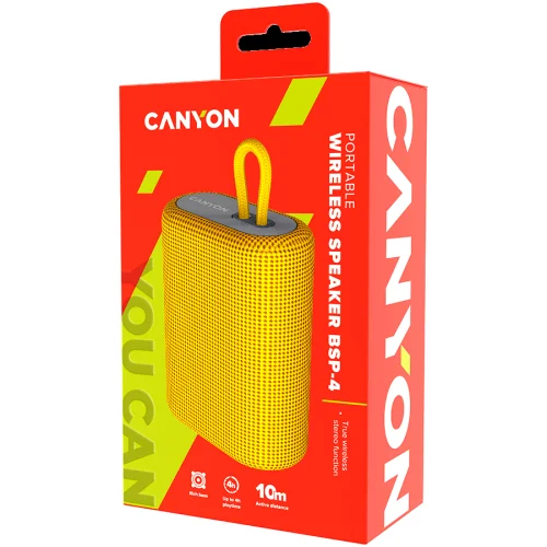 Безжична тонколона Canyon BSP-4 жълта, 1000000000042224 08 