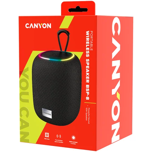 CANYON BSP-8, Bluetooth Speaker, BT V5.2, BLUETRUM AB5362B, TF card support, Type-C USB port, Max Power 10W, Black, 2005291485010027 06 