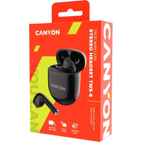 Стерео слушалки Canyon TWS-6 черен, 2005291485010065 04 