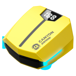 Безжични геймърски слушалки тапи Canyon DoubleBee GTWS-2, жълт