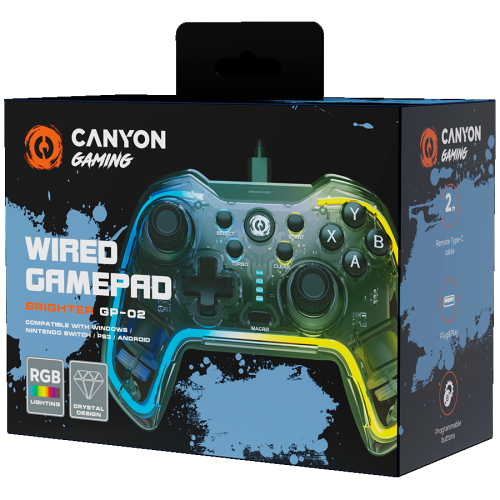 Canyon gamepad Brighter GP-02 Wired Crystal, 2005291485014742 02 