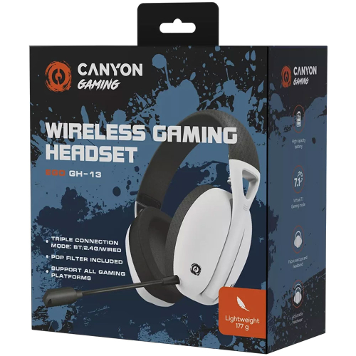 Gaming Headset Canyon Ego GH-13 White, 1000000000045923 08  — OK Office Gaming Headset Canyon Ego GH-13 White, 1000000000045923 08