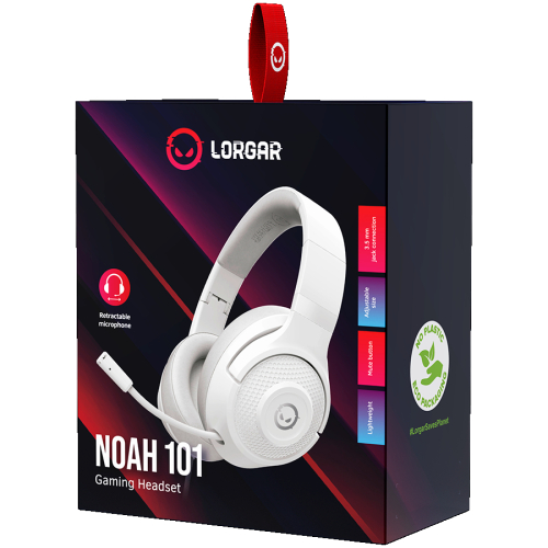 Lorgar Noah 101 Gaming Headphones, White, 2005291485014872 03 