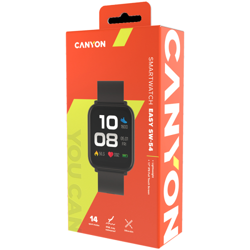 Canyon Smart Watch Easy SW-54, Black, 2005291485014902 02  — OK Office Canyon Smart Watch Easy SW-54, Black, 2005291485014902 02