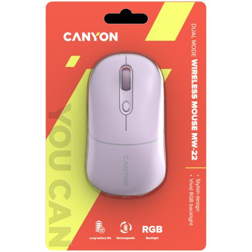 Безжична мишка Canyon MW-22, розова, 2005291485014964 06  — OK Office Безжична мишка Canyon MW-22, розова, 2005291485014964 06