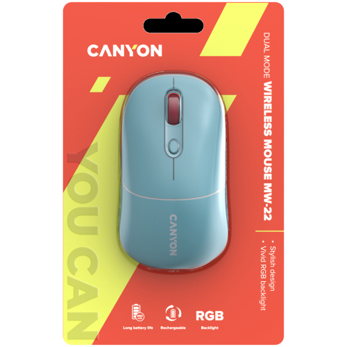 Wireless mouse Canyon MW-22, Dark Cyan, 2005291485014971 04 