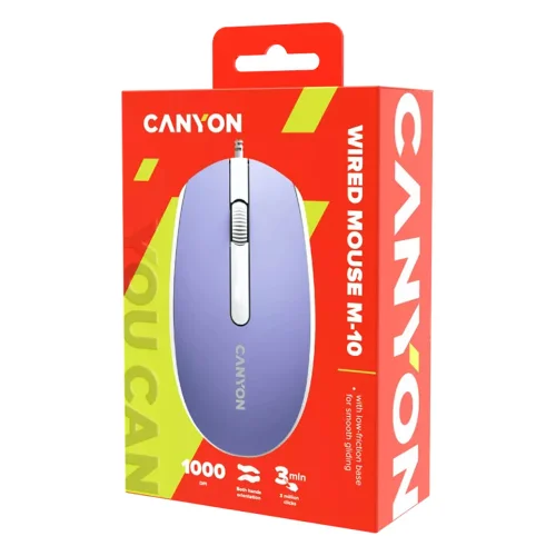 Mouse Canyon M-10 Purple 1.5m USB, 1000000000044879 06 