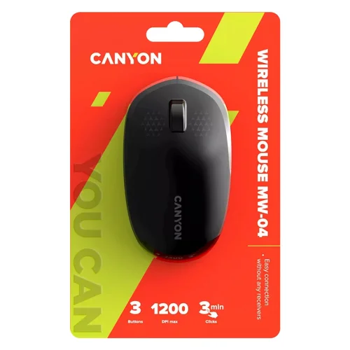 Безжична мишка Canyon MW-04 черна, 1000000000044450 06 