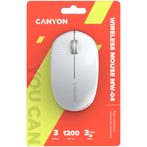 Bluetooth мишка Canyon MW-04 бял BT, 1000000000044451 12  — OK Office Bluetooth мишка Canyon MW-04 бял BT, 1000000000044451 12