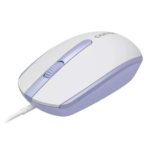 Мишка Canyon M-10 бял/лилав 1.5м USB, 1000000000045209 02 