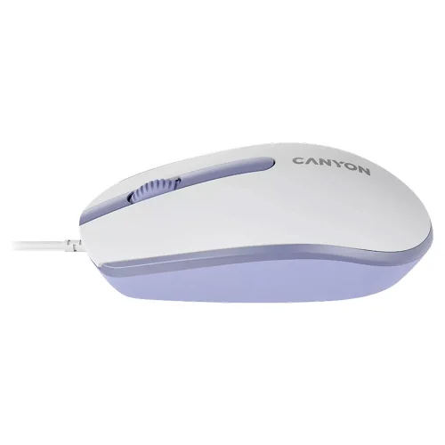 Мишка Canyon M-10 бял/лилав 1.5м USB, 1000000000045209 05 