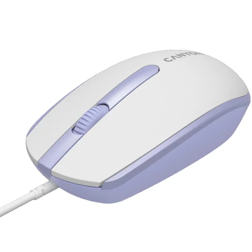 Мишка Canyon M-10 бял/лилав 1.5м USB, 1000000000045209 08 