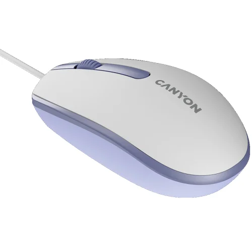 Мишка Canyon M-10 бял/лилав 1.5м USB, 1000000000045209 10 