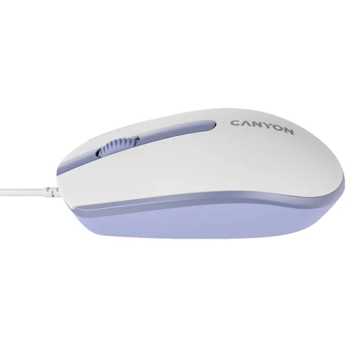 Мишка Canyon M-10 бял/лилав 1.5м USB, 1000000000045209 11 