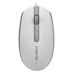 Мишка Canyon M-10 бял/сив 1.5м USB
