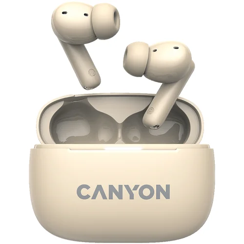Безжични слушалки CANYON OnGo TWS-10 ANC+ENC, Beige, 2005291485015275