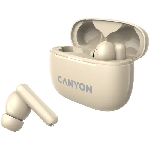 Безжични слушалки CANYON OnGo TWS-10 ANC+ENC, Beige, 2005291485015275 05 