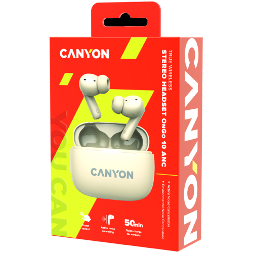 Canyon OnGo TWS-10 Wireless Earphone Beige, 2005291485015275 08 