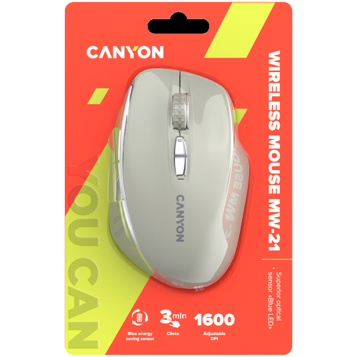 Безжична мишка Canyon MW-21, бежов, 2005291485015343 06  — OK Office Безжична мишка Canyon MW-21, бежов, 2005291485015343 06