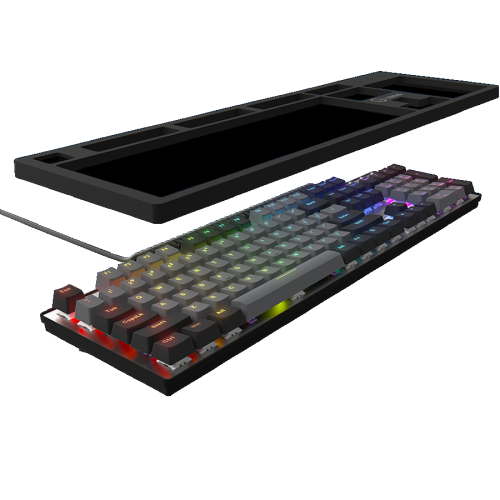 Геймърска клавиатура Lorgar Azar 514, черен, Silent, 2005291485015480 03 