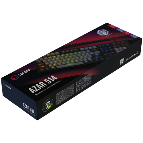 Lorgar Azar 514 Gaming Keyboard, Black, Silent, 2005291485015480 04 