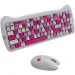 Canyon HSET-W6 Silent wireless keyboard + mouse + pad set, Pink, 2005291485015626 07 