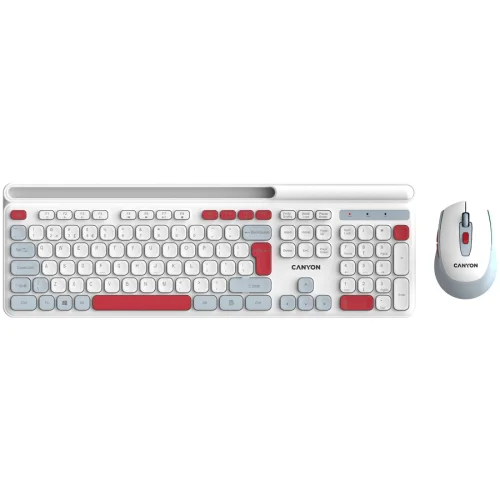 Kit Canyon HSET-W5 Keyboard+Mouse Wireless, White, 2005291485015671