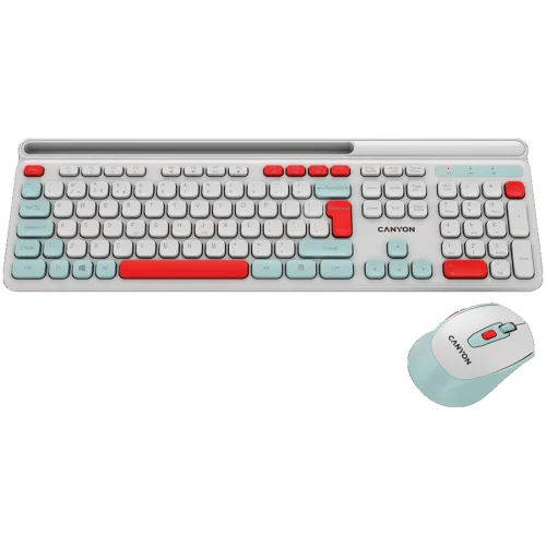 Kit Canyon HSET-W5 Keyboard+Mouse Wireless, White, 2005291485015671 02 