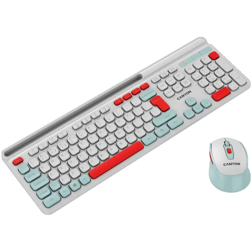 Kit Canyon HSET-W5 Keyboard+Mouse Wireless, Silent, White, 2005291485015671 03 