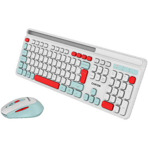 Kit Canyon HSET-W5 Keyboard+Mouse Wireless, Silent, White, 2005291485015671 03 