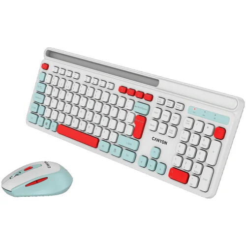 Kit Canyon HSET-W5 Keyboard+Mouse Wireless, Silent, White, 2005291485015671 05 