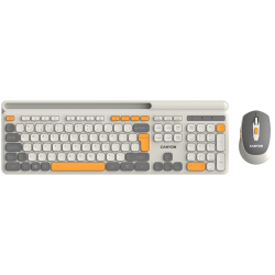 Kit Canyon HSET-W5 Keyboard+Mouse Wireless, Silent, Beige