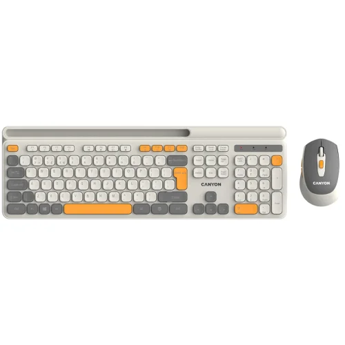 Kit Canyon HSET-W5 Keyboard+Mouse Wireless, Beige, 2005291485015688