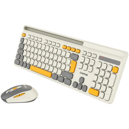 Kit Canyon HSET-W5 Keyboard+Mouse Wireless, Silent, Beige, 2005291485015688 03 