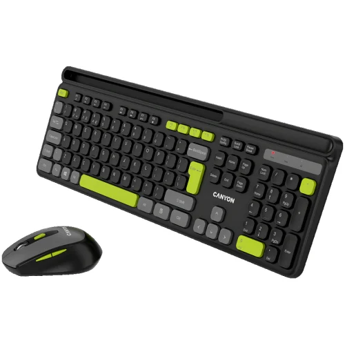 Kit Canyon HSET-W5 Keyboard+Mouse Wireless, Silent, Black, 2005291485015695 05 