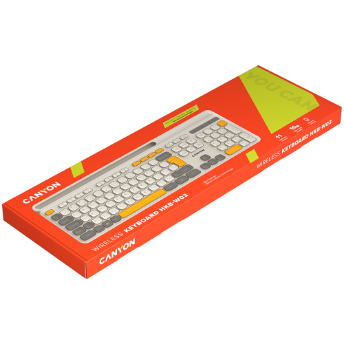 Wireless Keyboard Canyon HKB-W03, Silent, Beige, 2005291485015701 04 